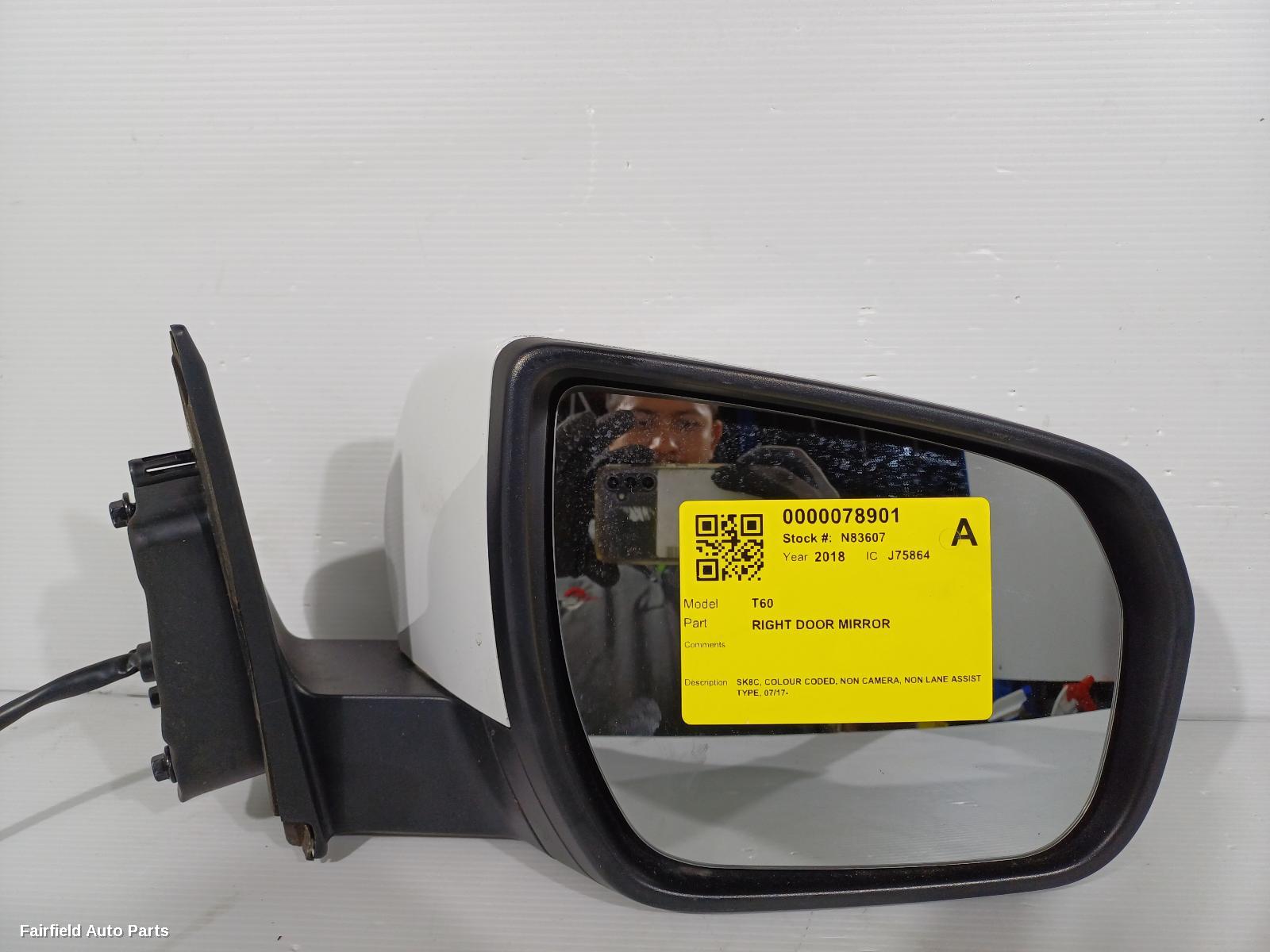 2017-2025 Ldv T60 Right Door Mirror