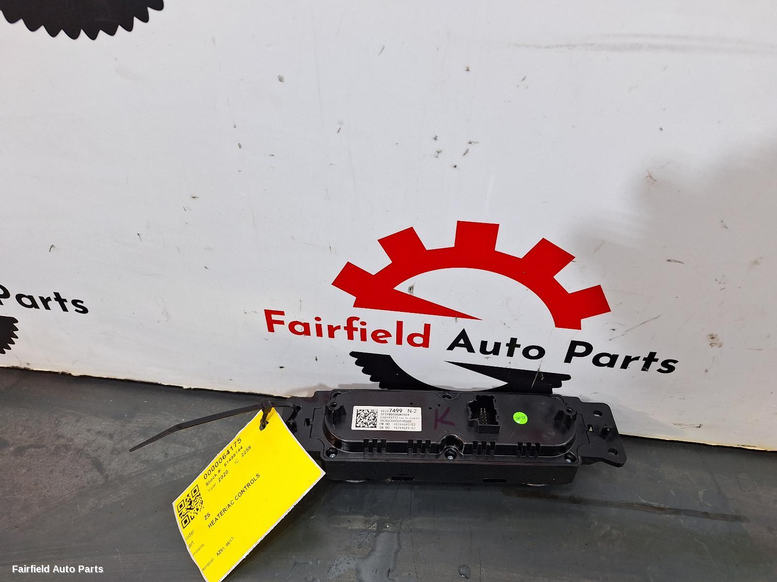 2017-2024 Mg Zs Heater Ac Controls