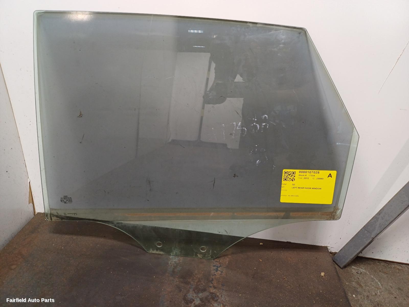 2012-2018 Audi Q3 Left Rear Door Window