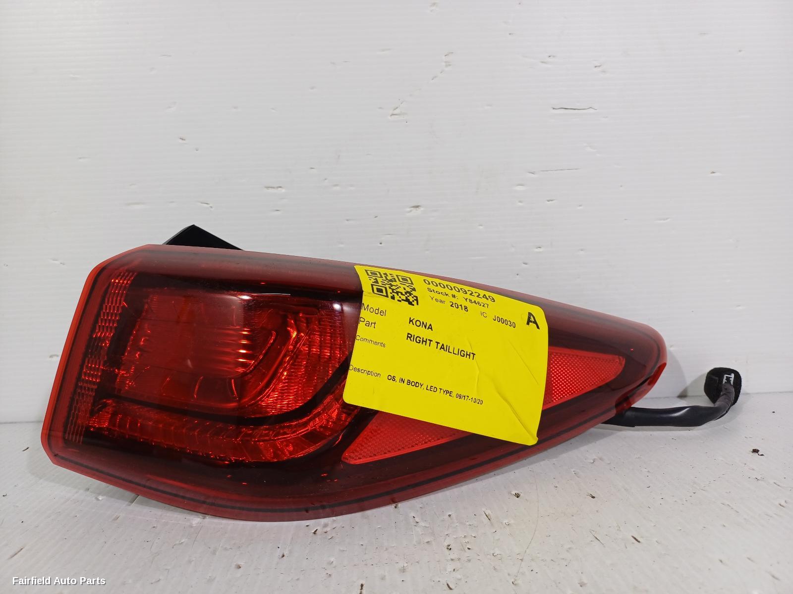 2017-2020 Hyundai Kona Right Taillight