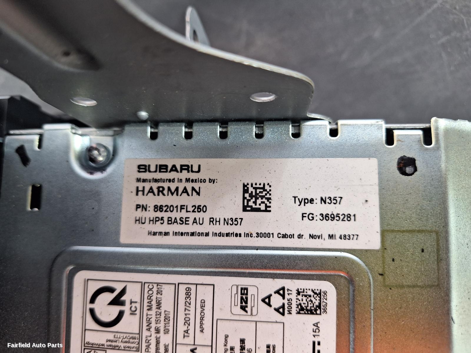 2016-2022 Subaru Impreza Radio Cd Dvd Sat Tv