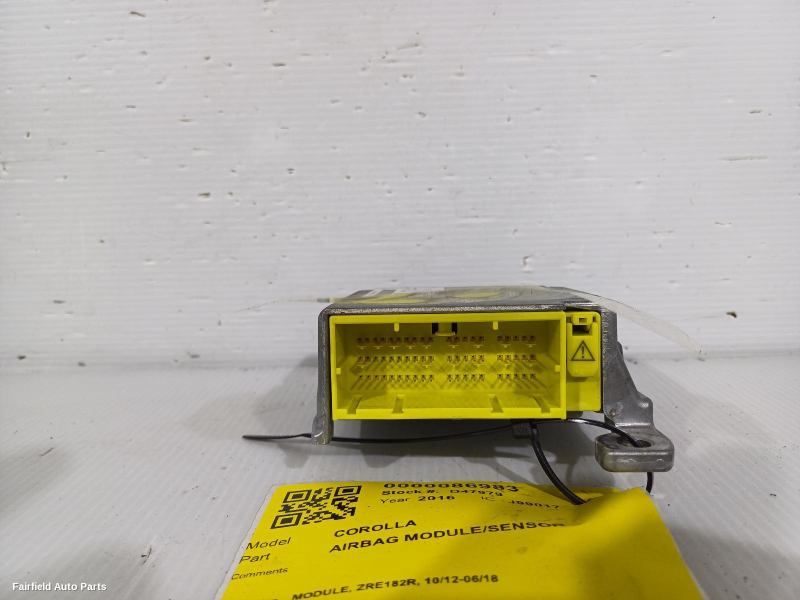 2012-2018 Toyota Corolla Airbag Module Sensor