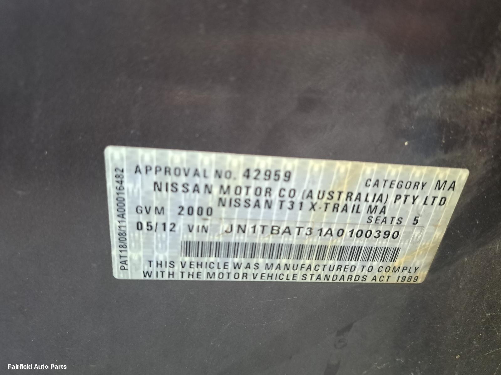 2007-2013 Nissan Xtrail Airbag Module Sensor