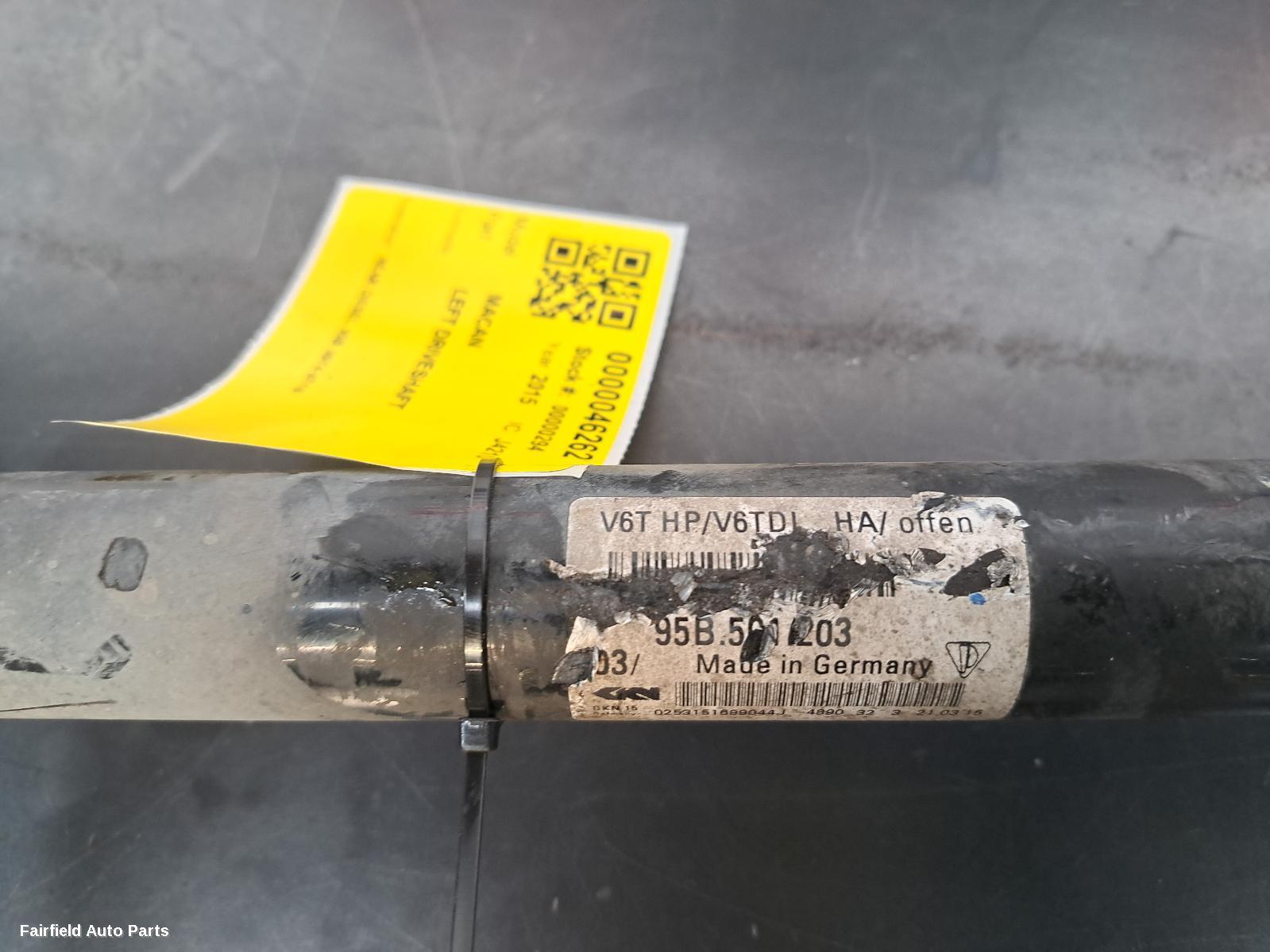 2014-2018 Porsche Macan Left Driveshaft