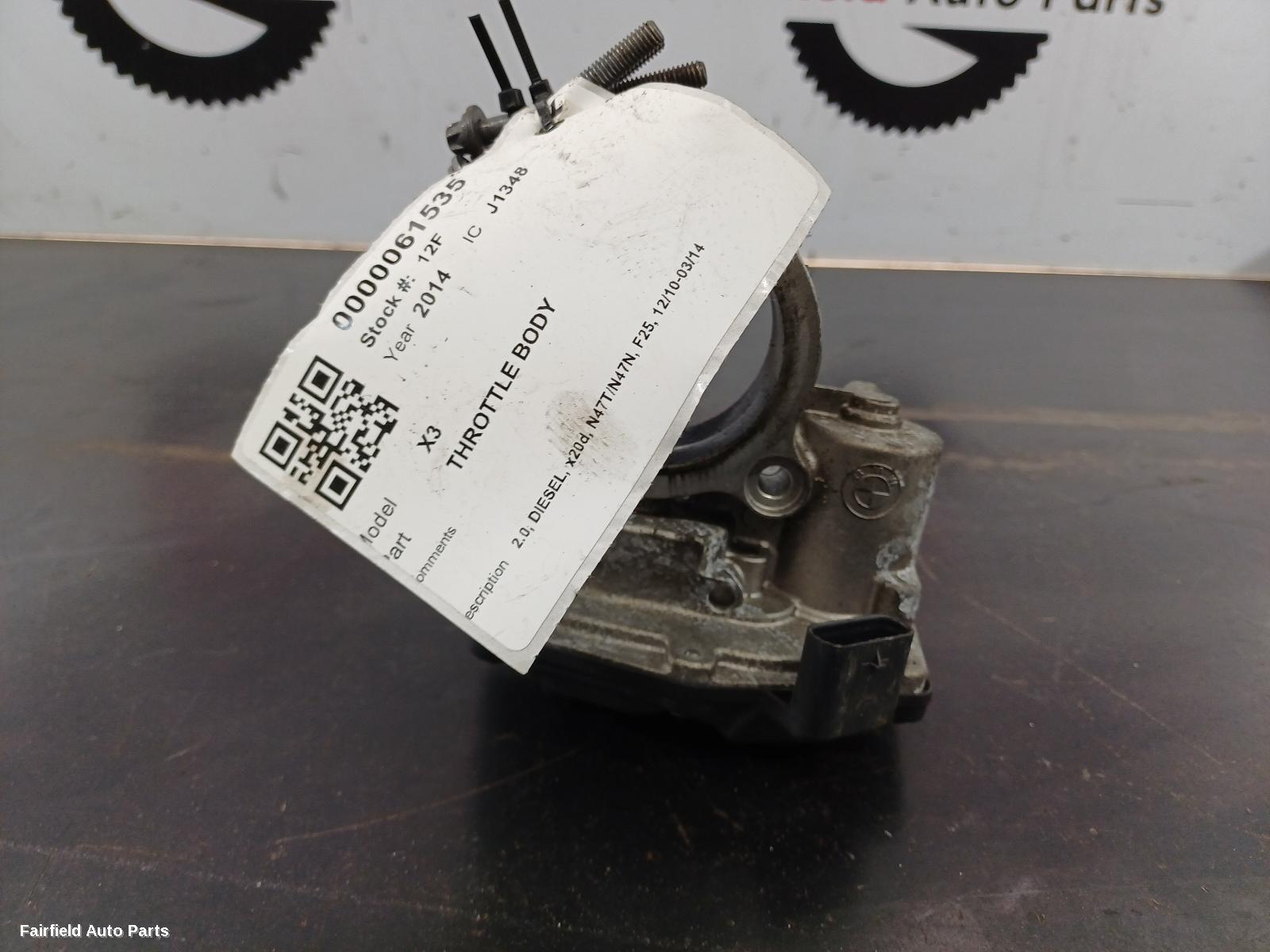 2010-2014 Bmw X3 Throttle Body