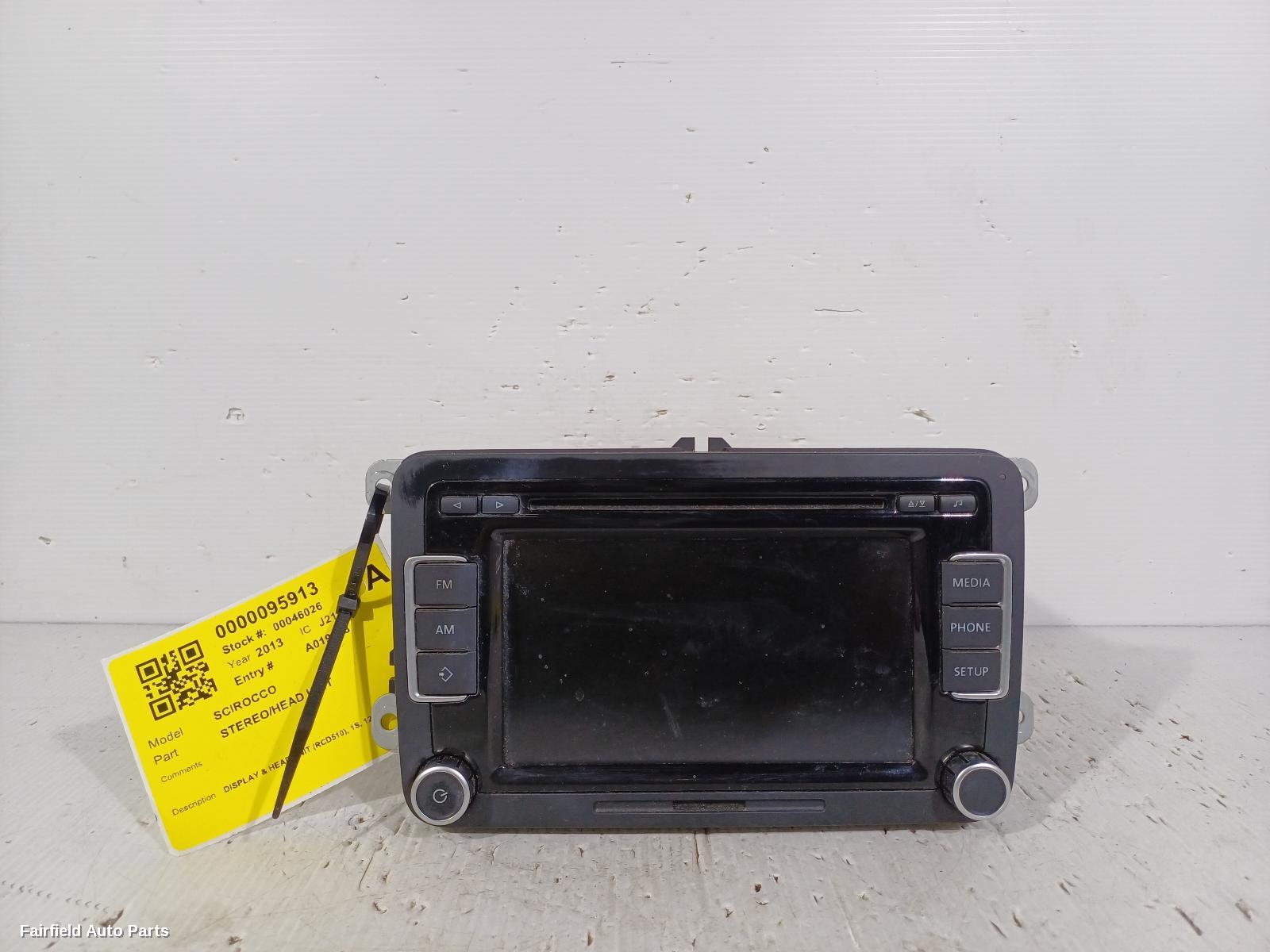 2008-2017 Volkswagen Scirocco Radio Cd Dvd Sat Tv