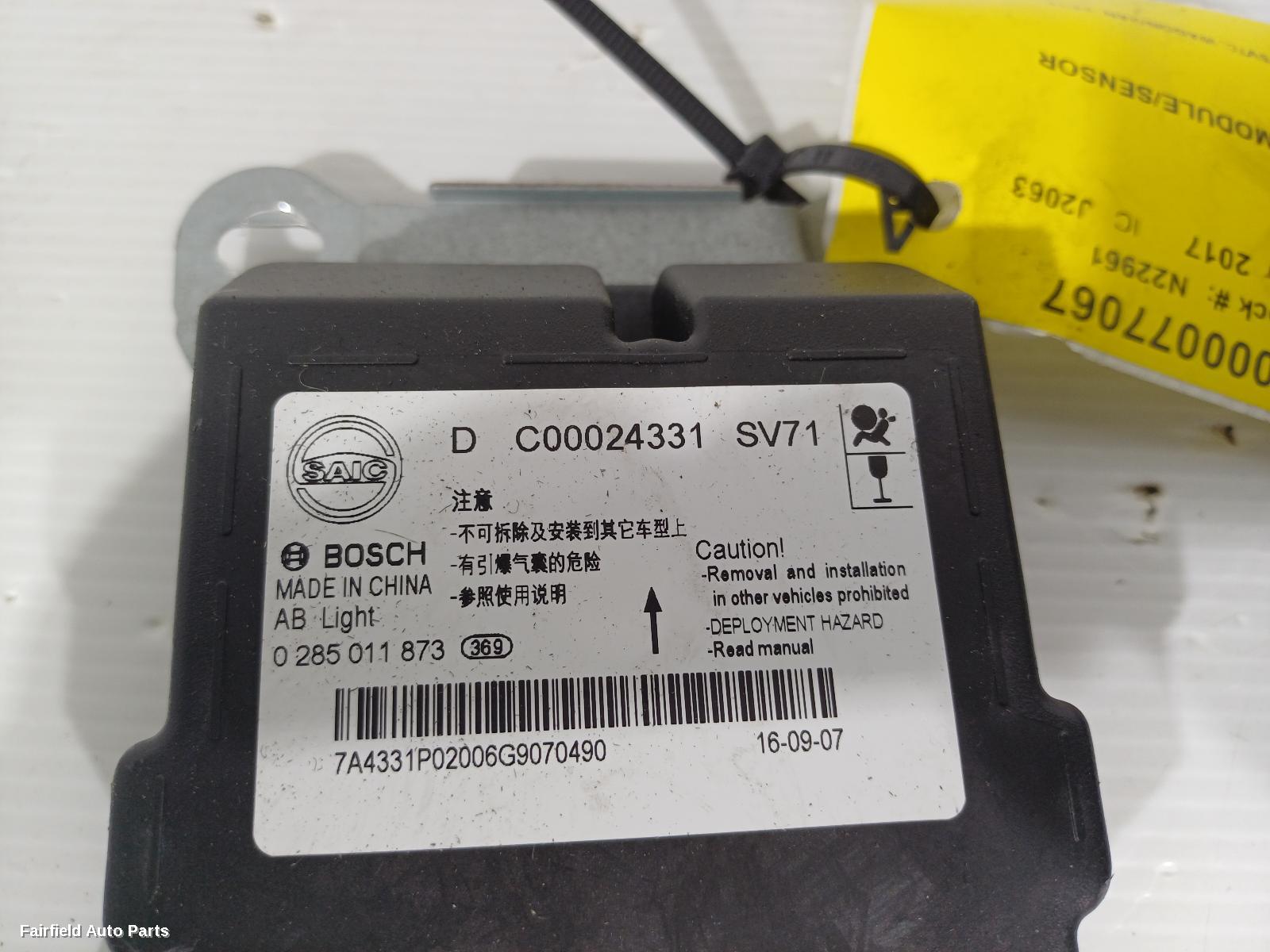 2015-2025 Ldv G10 Airbag Module Sensor