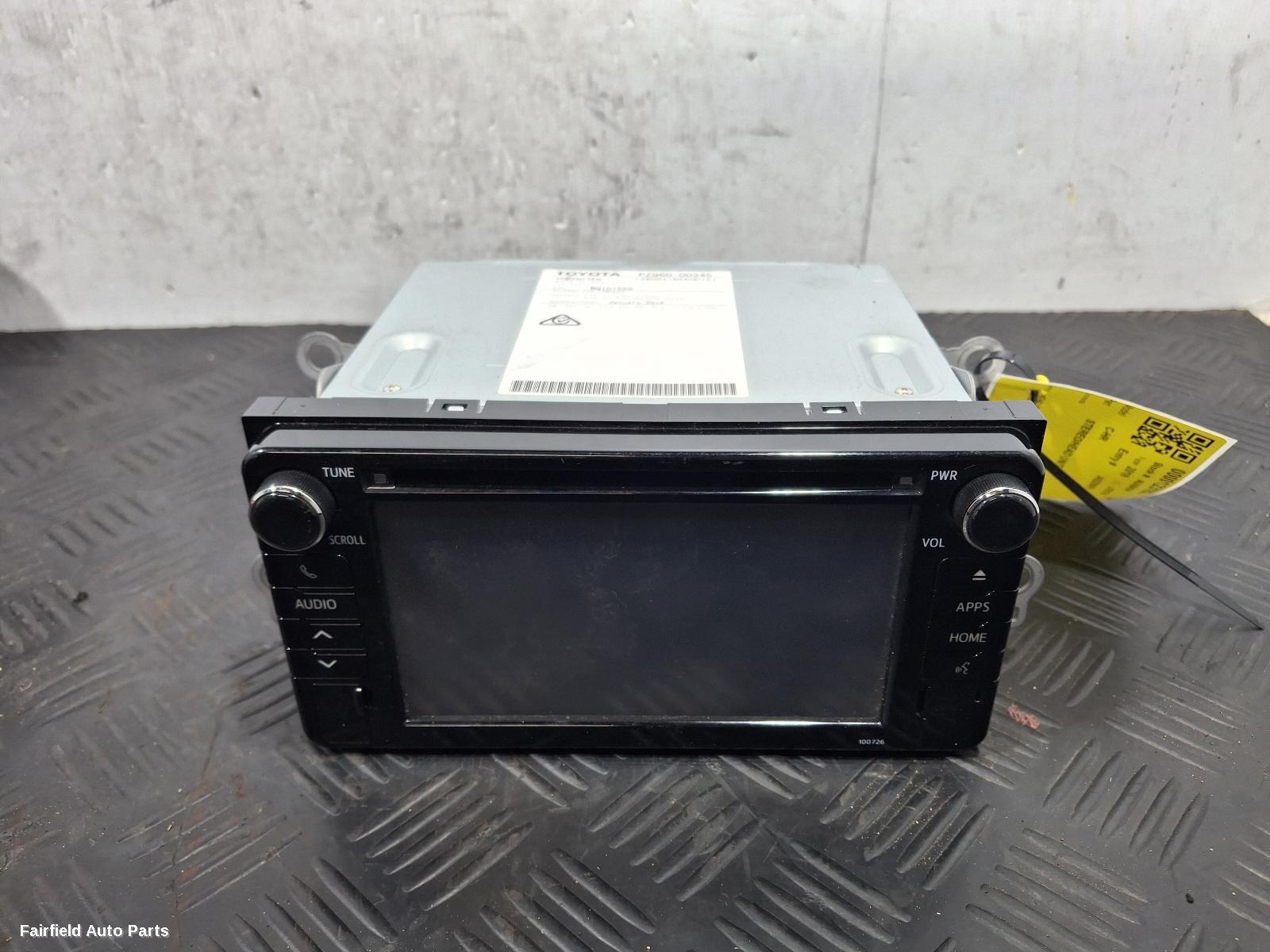 2016-2019 Toyota C-hr Radio Cd Dvd Sat Tv