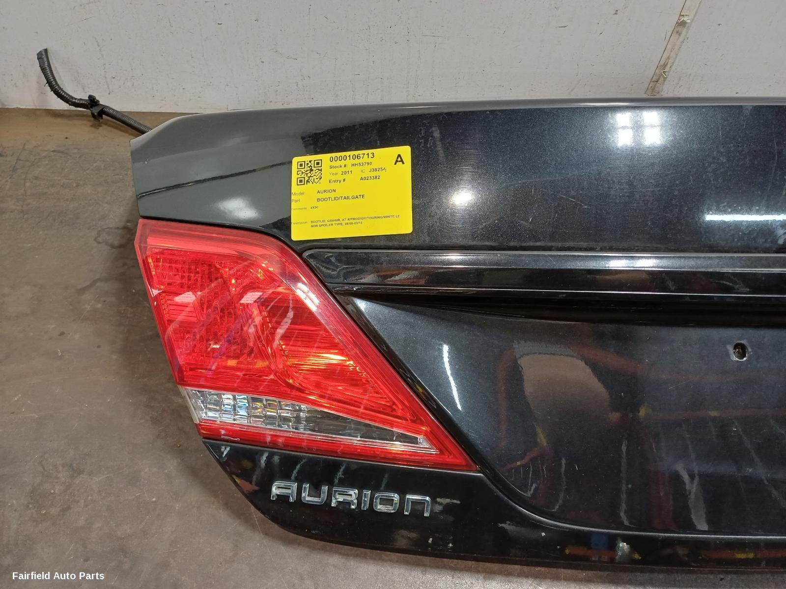 2009-2012 Toyota Aurion Bootlid Tailgate