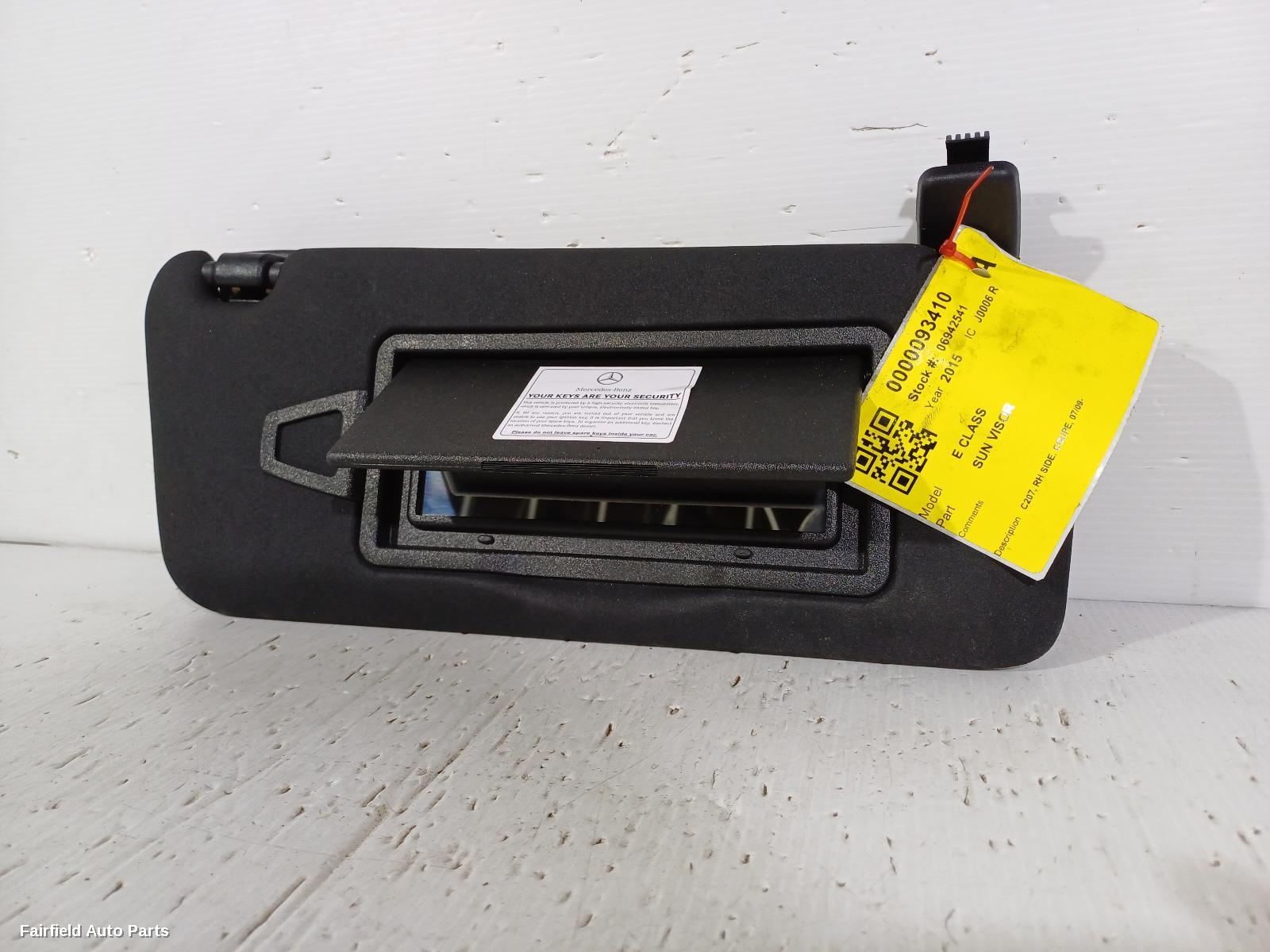 2009-2016 Mercedes E Class Sunvisor