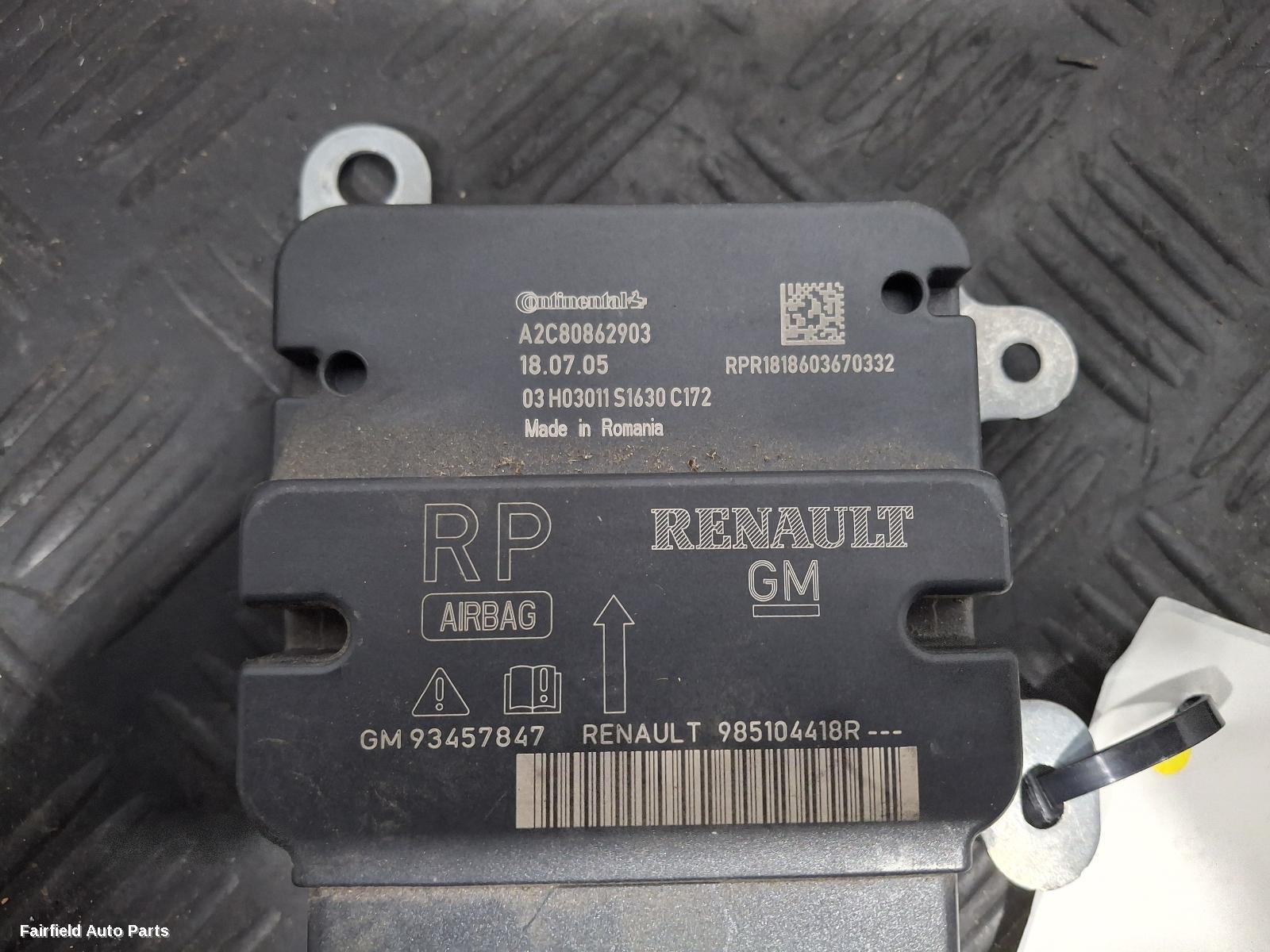 2015-2026 Renault Trafic Airbag Module Sensor