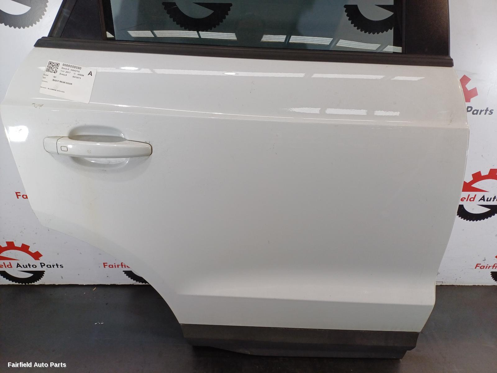 2012-2018 Audi Q3 Right Rear Door Sliding