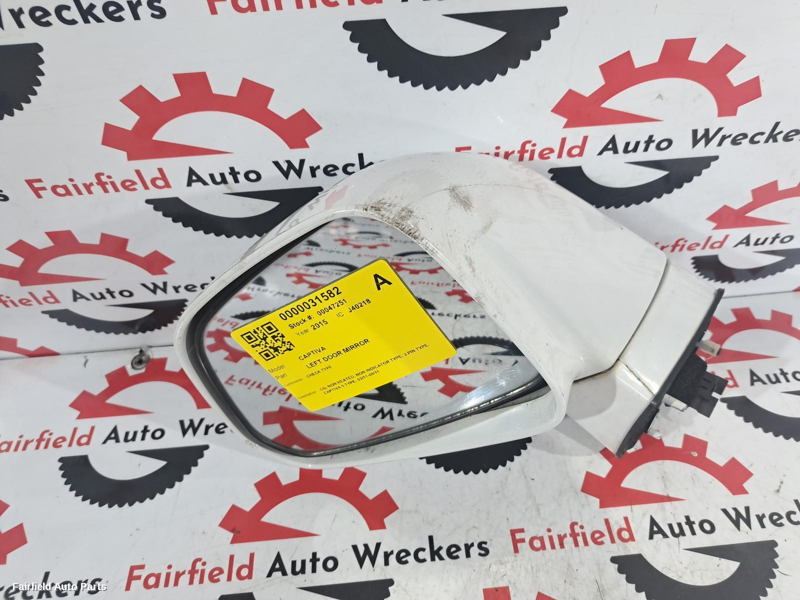 2006-2015 Holden Captiva Left Door Mirror