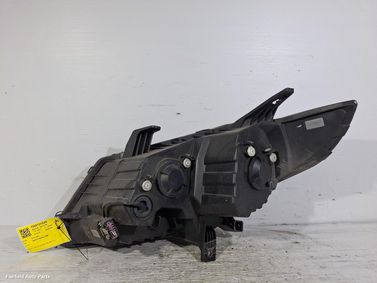 2015-2025 Ldv G10 Right Headlamp