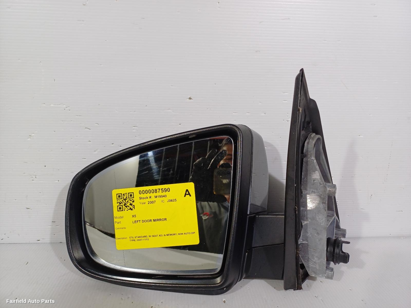 2007-2012 Bmw X5 Left Door Mirror