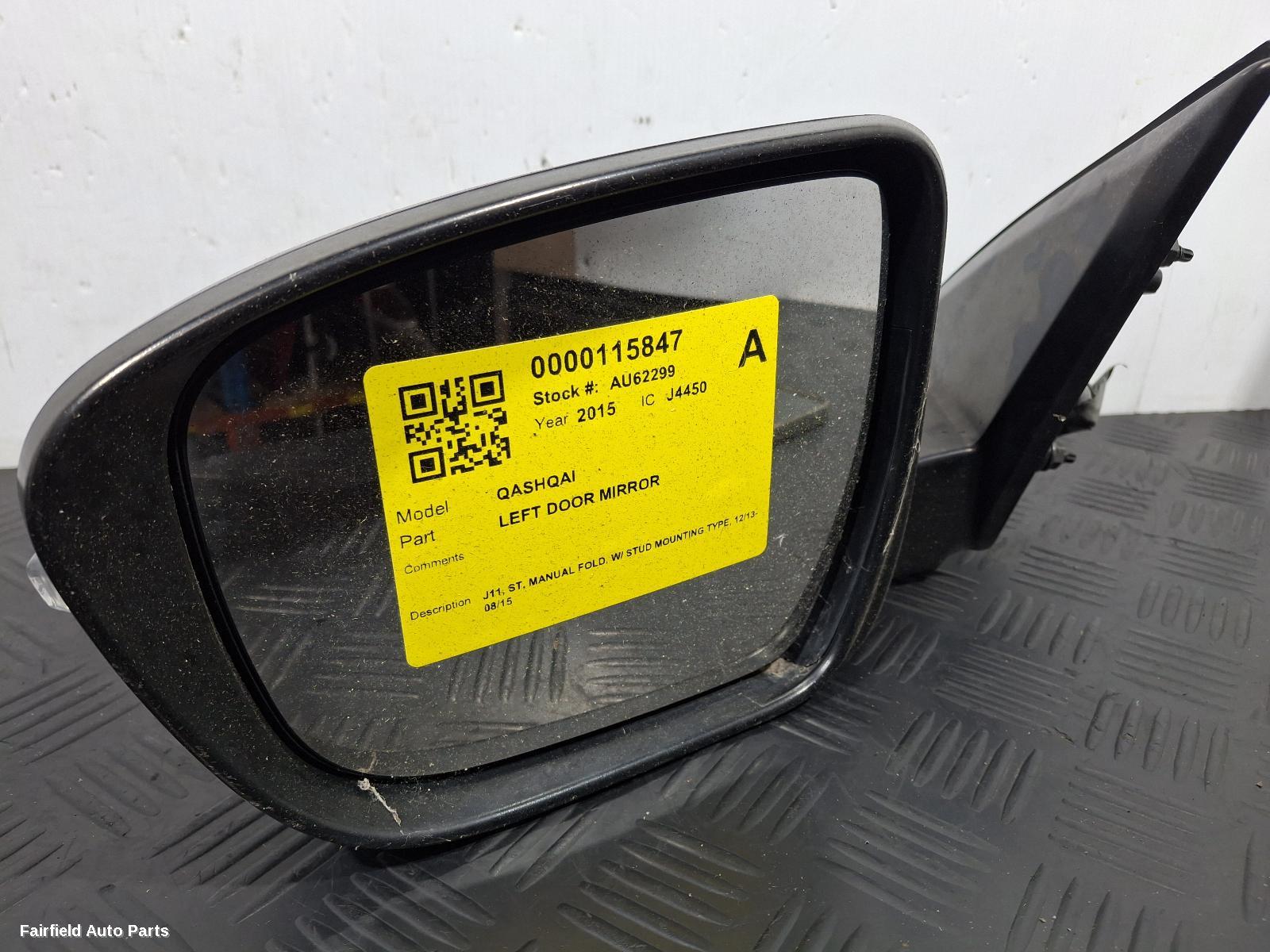 2013-2015 Nissan Qashqai Left Door Mirror