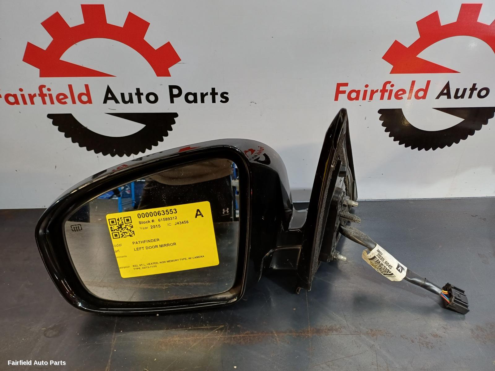 2013-2016 Nissan Pathfinder Left Door Mirror