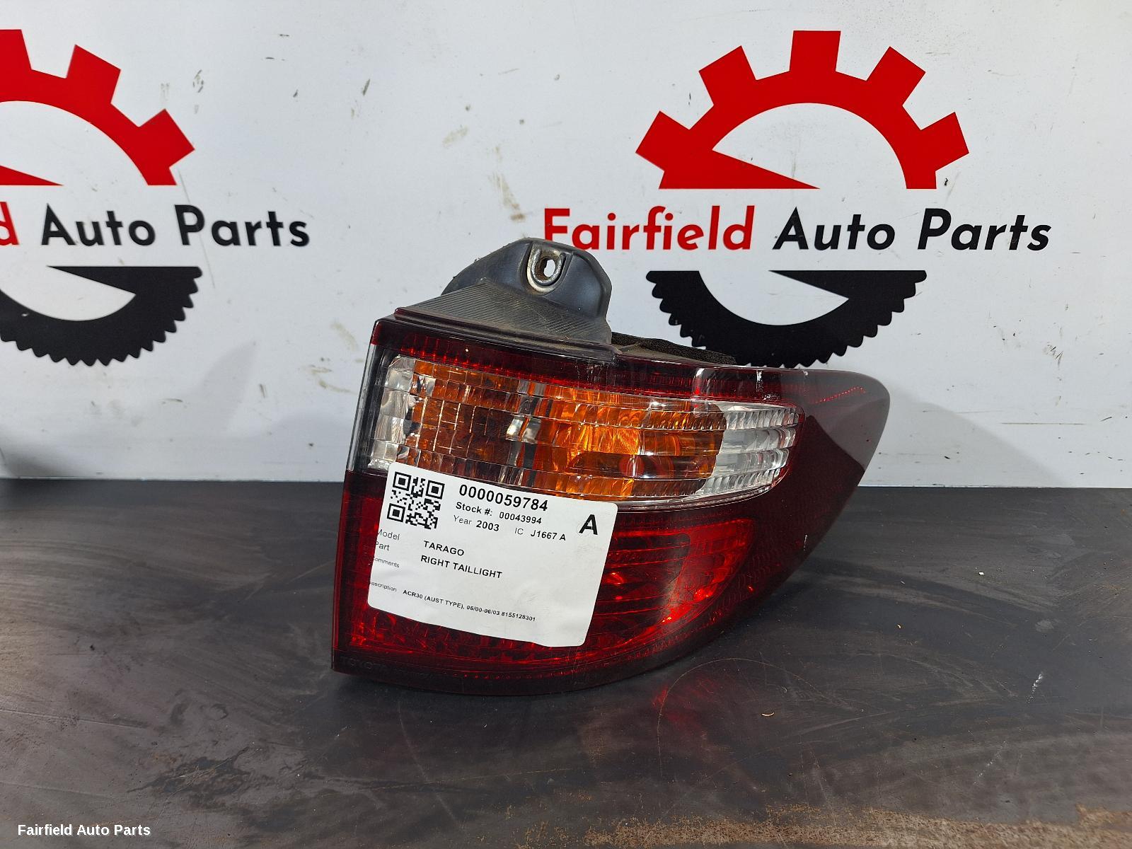 2000-2003 Toyota Tarago Right Taillight