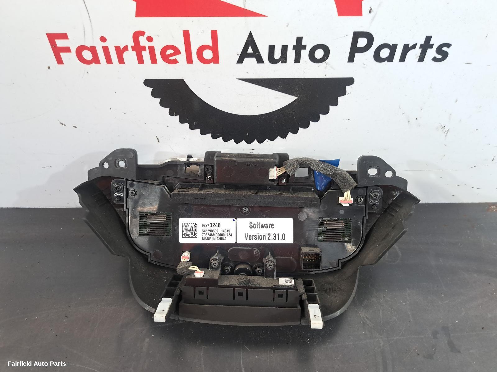 2013-2017 Holden Commodore Heater Ac Controls