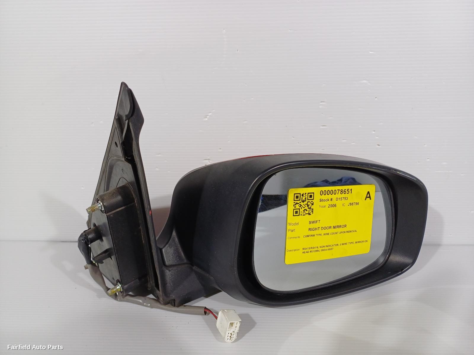 2004-2011 Suzuki Swift Right Door Mirror