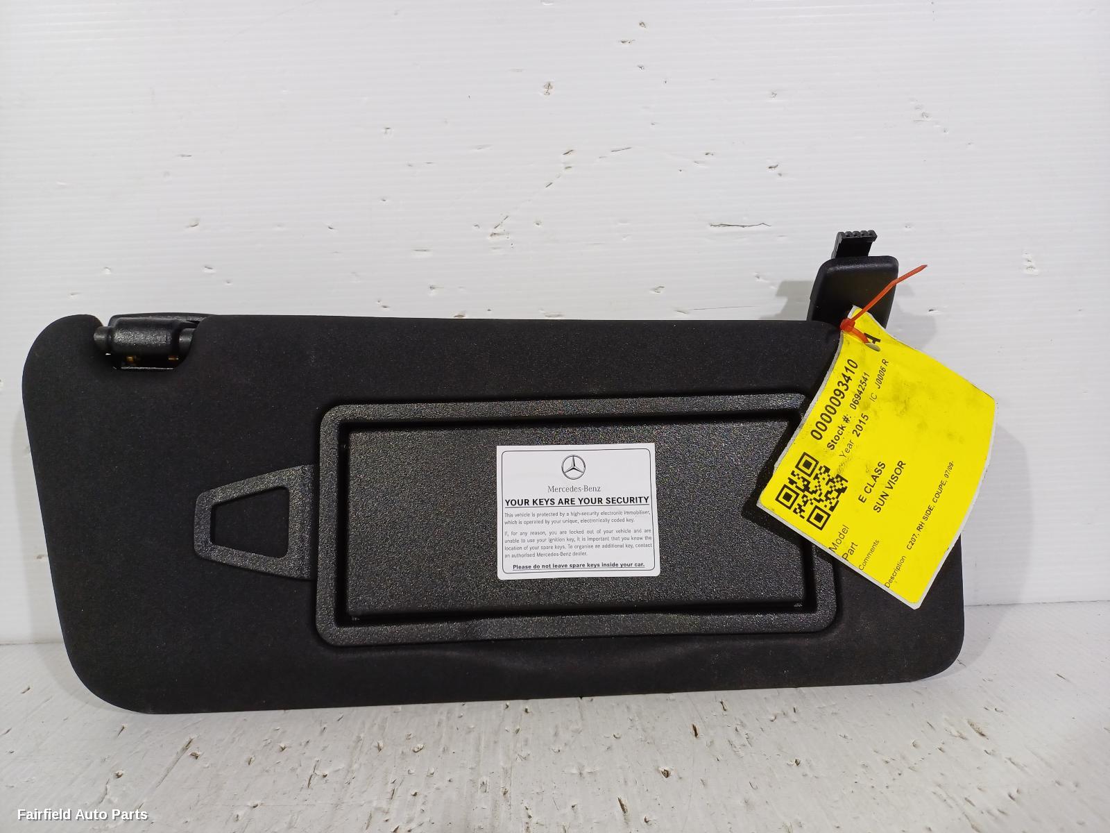 2009-2016 Mercedes E Class Sunvisor
