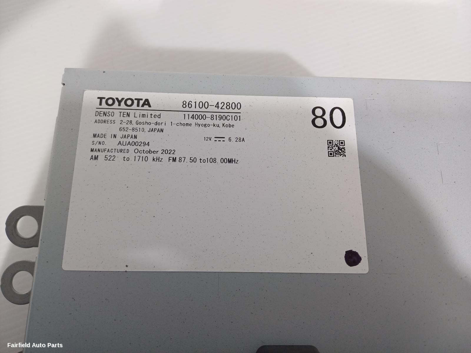 2022-2025 Toyota Rav4 Radio Cd Dvd Sat Tv