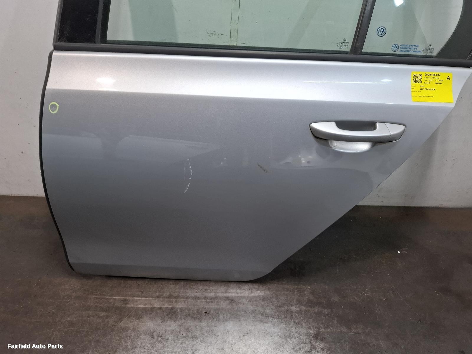 2008-2013 Volkswagen Golf Left Rear Door Sliding