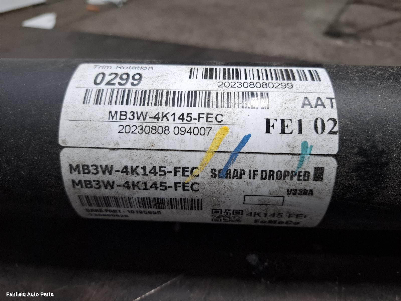 2022-2026 Ford Ranger Rear Drive Shaft
