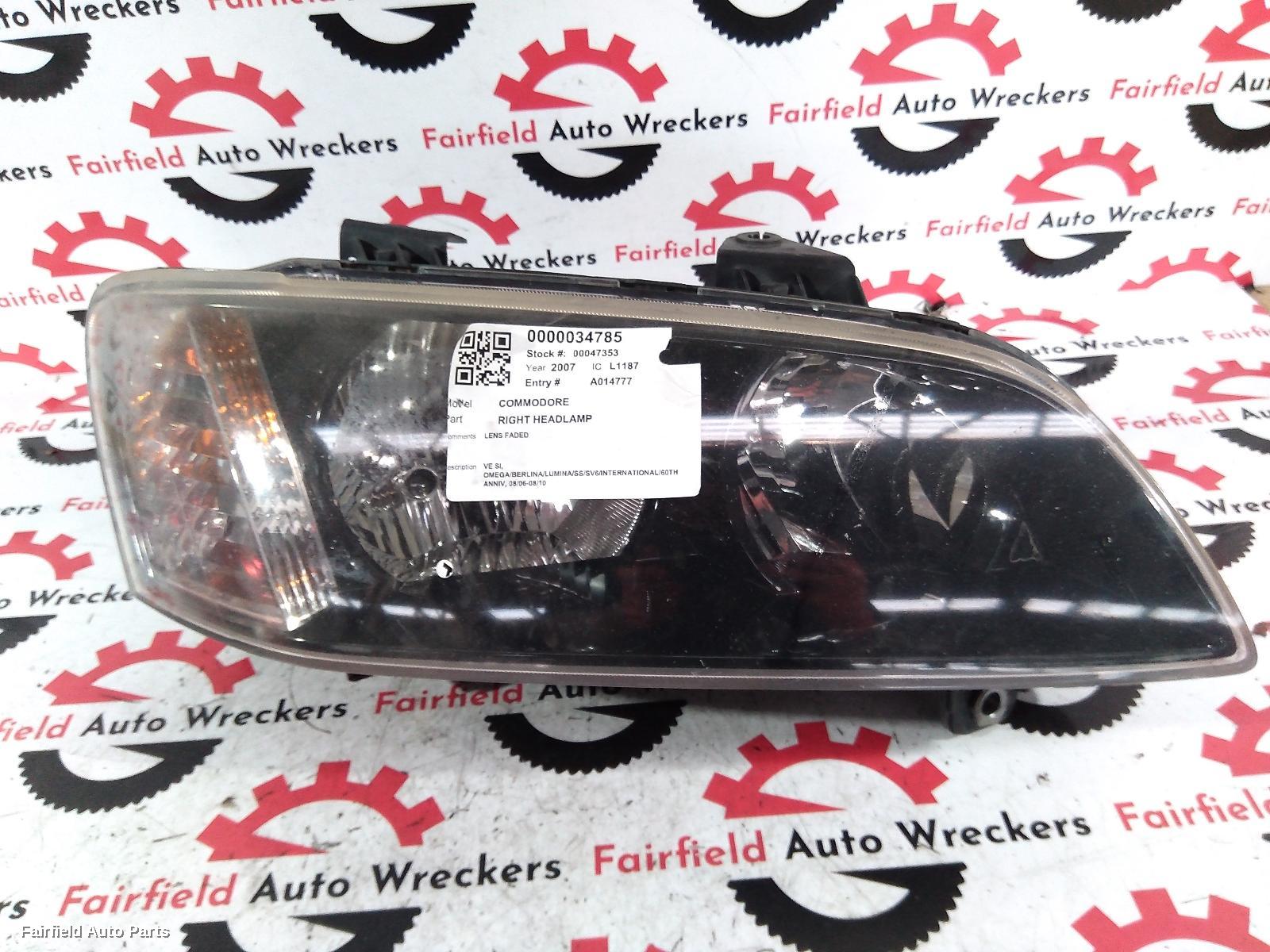2006-2010 Holden Commodore Right Headlamp