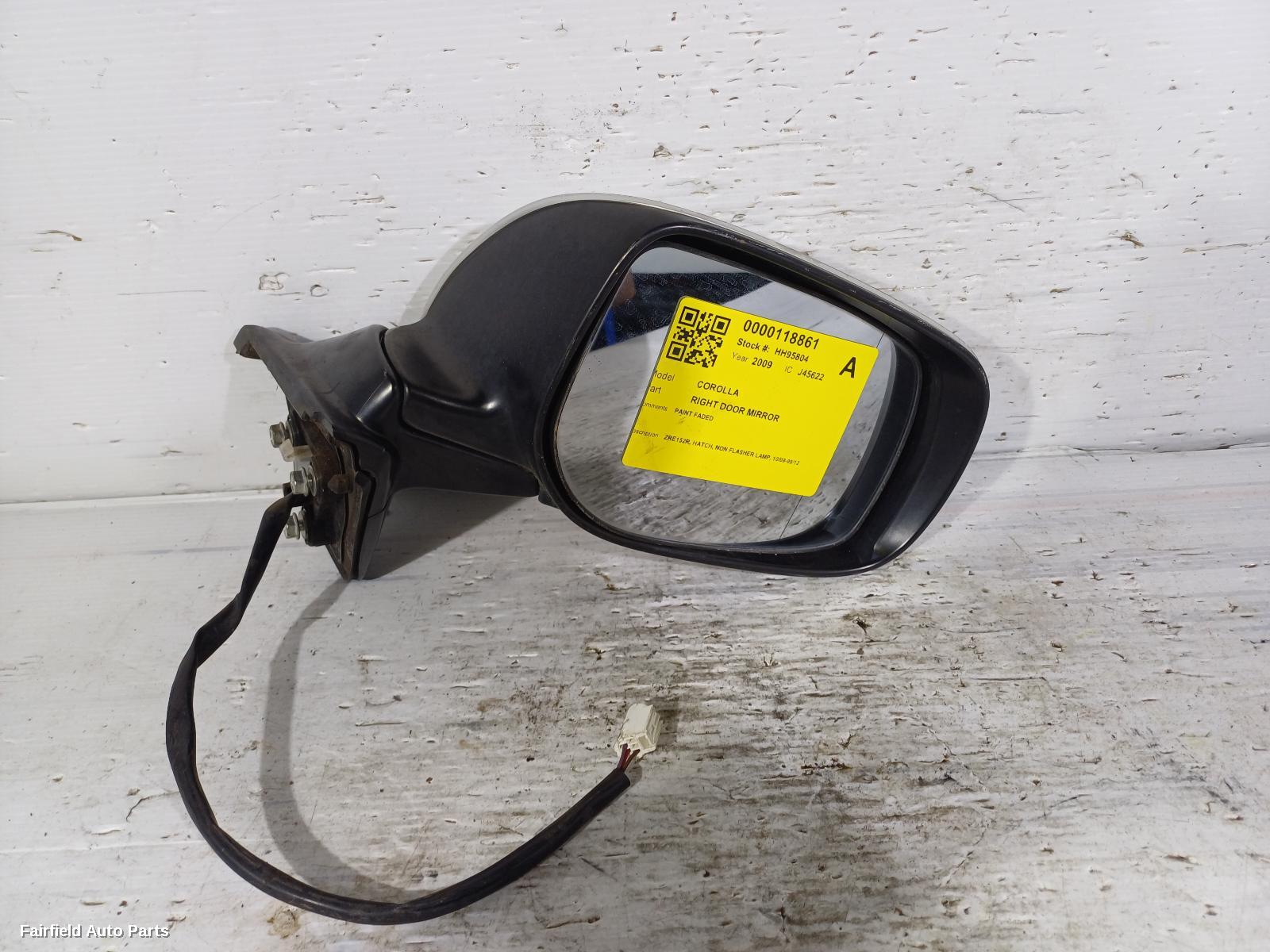 2009-2012 Toyota Corolla Right Door Mirror
