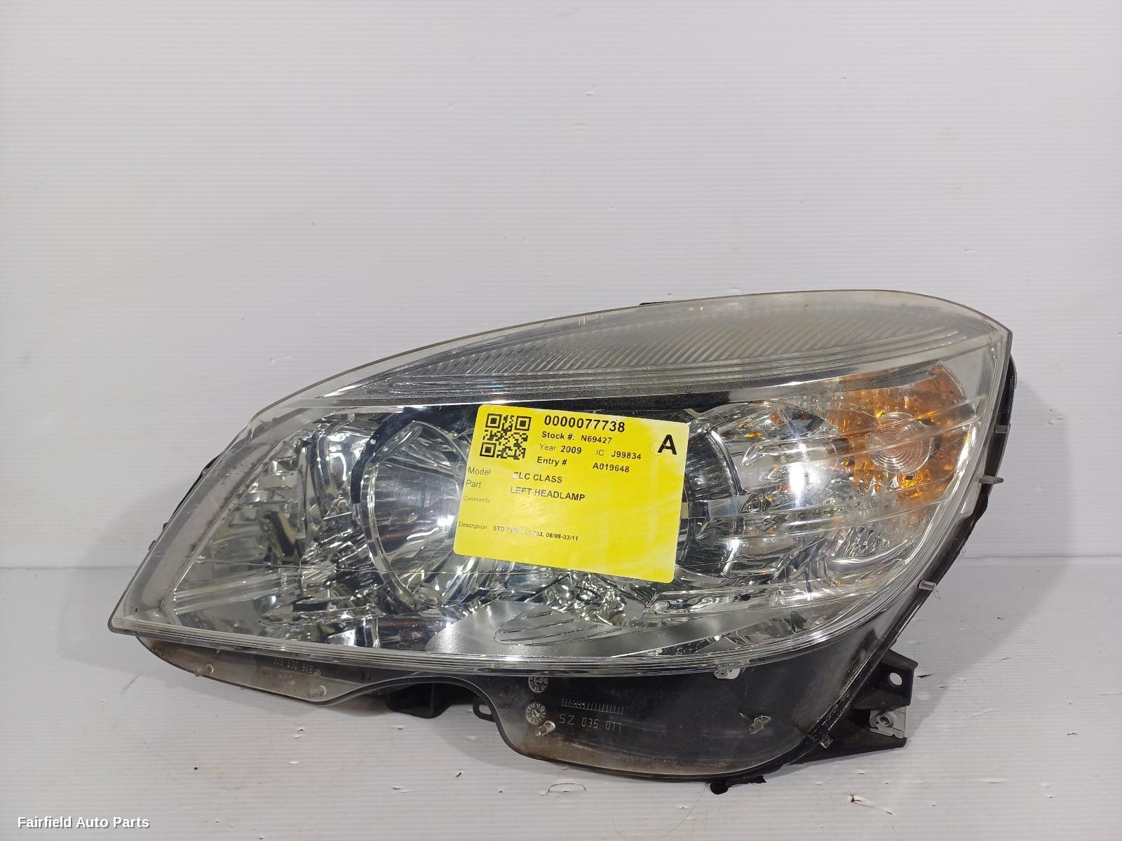 2008-2011 Mercedes Clc Class Left Headlamp