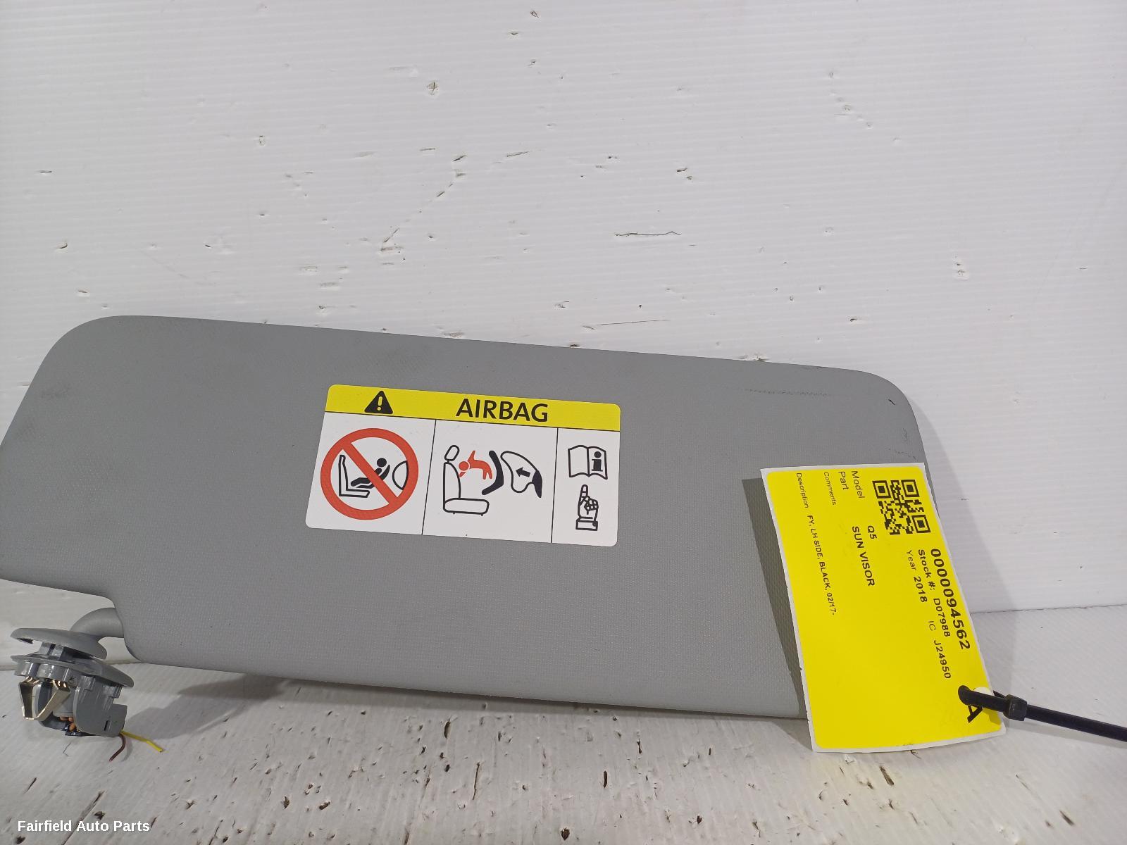 2017-2025 Audi Q5 Sunvisor