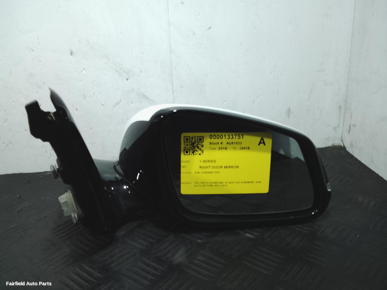 2011-2019 Bmw 1 Series Right Door Mirror