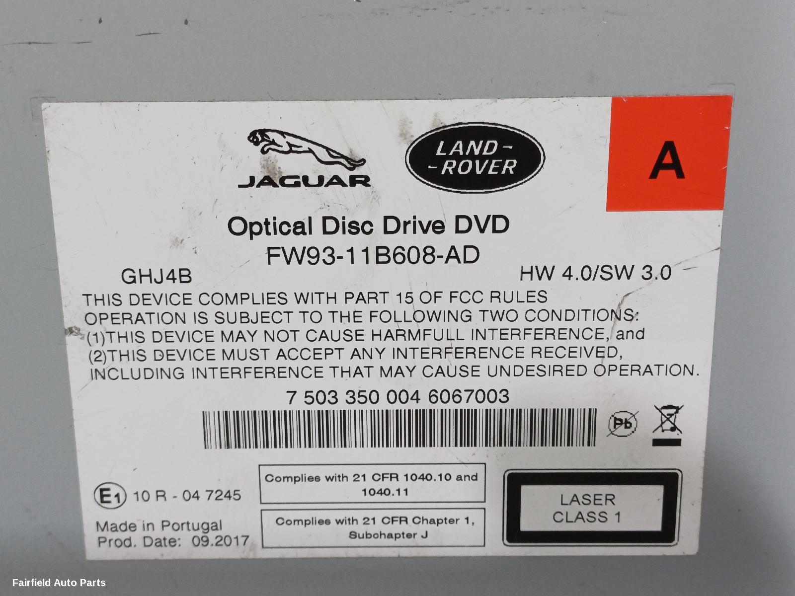 2011-2019 Land Rover Rangerover Evoque Radio Cd Dvd Sat Tv