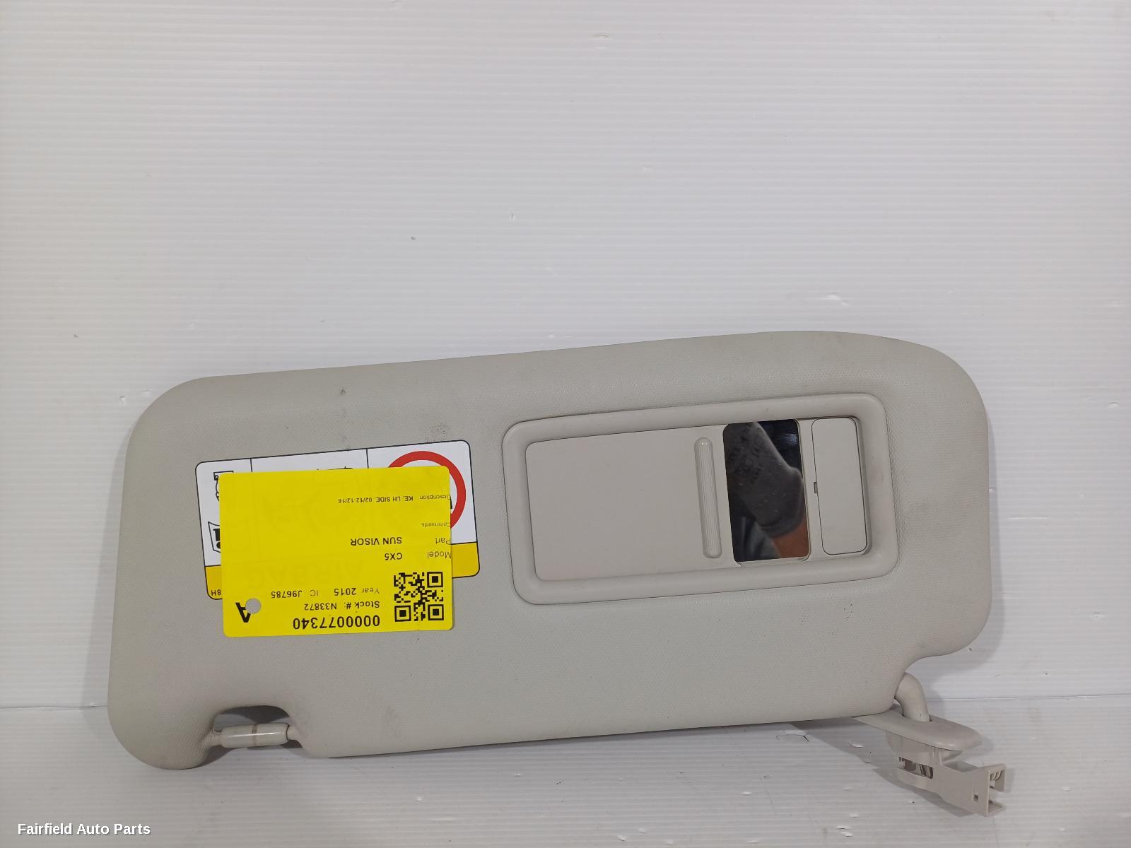 2012-2016 Mazda Cx5 Sunvisor