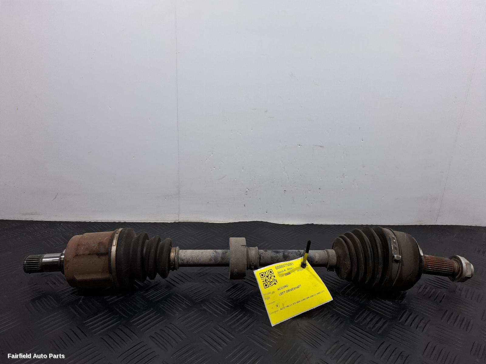 2008-2015 Honda Accord Left Driveshaft