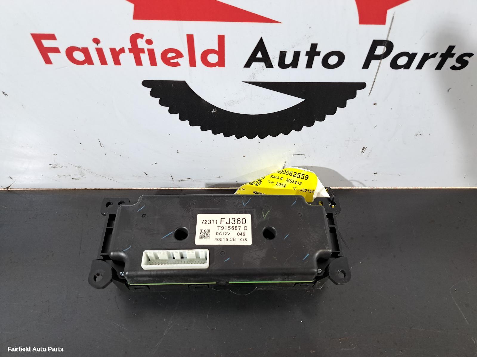 2011-2017 Subaru Impreza Heater Ac Controls