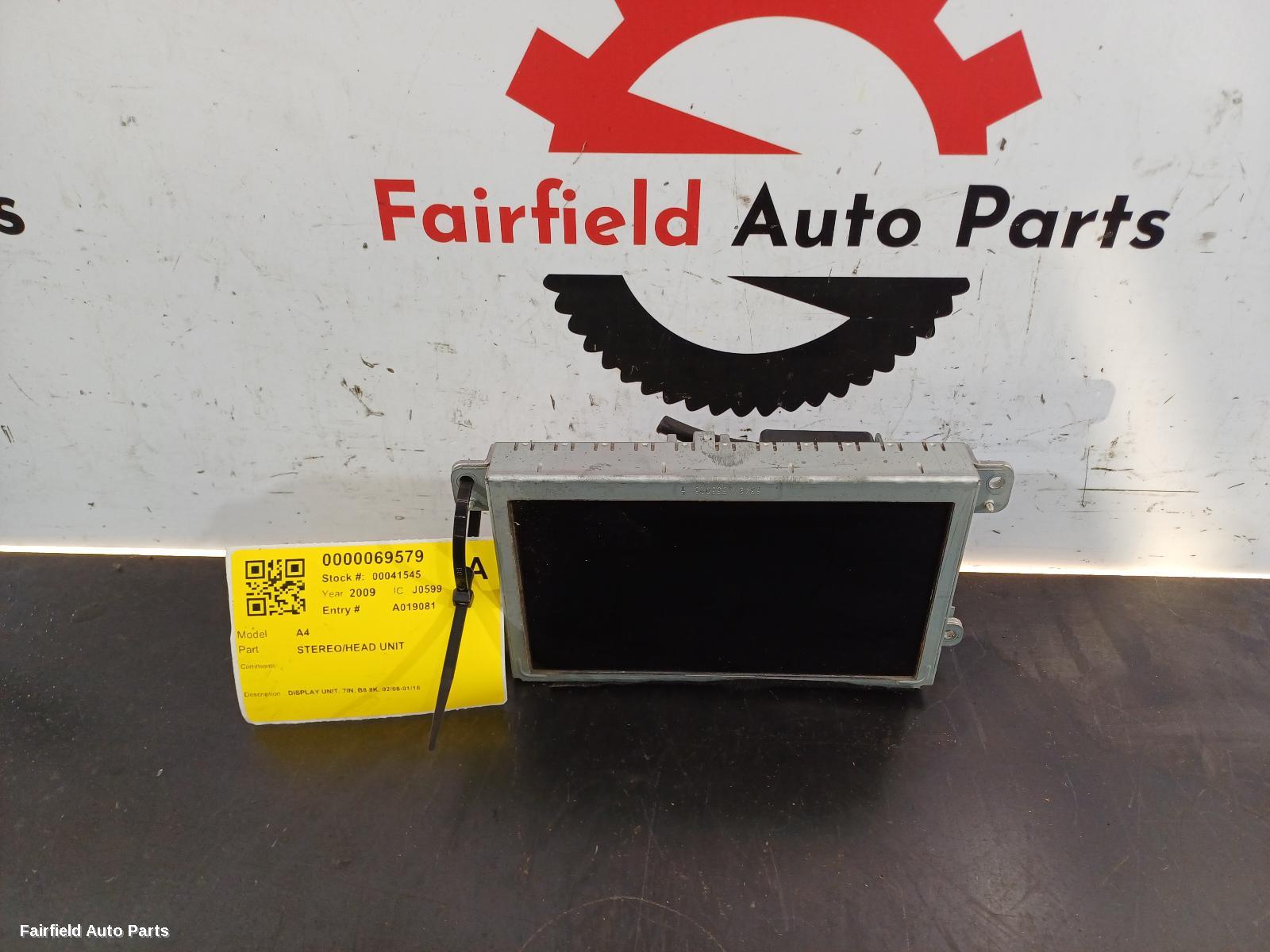 2008-2016 Audi A4 Radio Cd Dvd Sat Tv