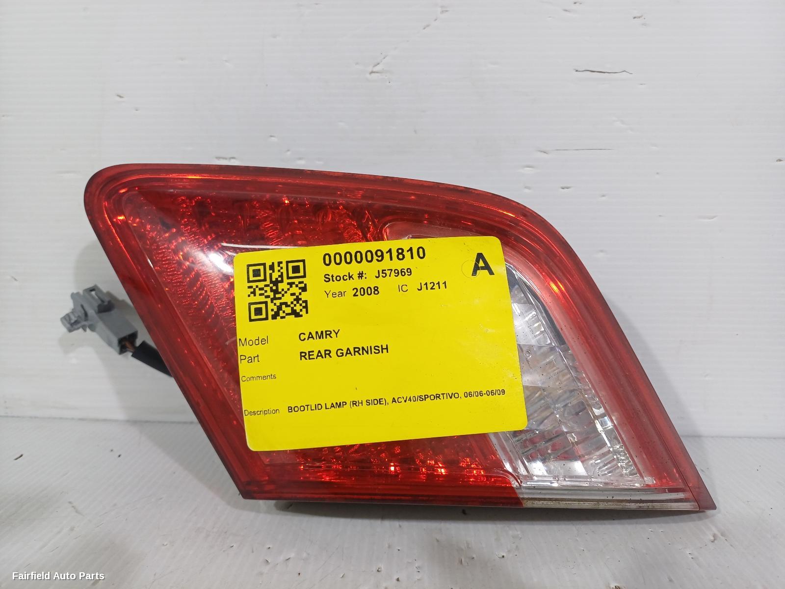 2006-2009 Toyota Camry Rear Garnish