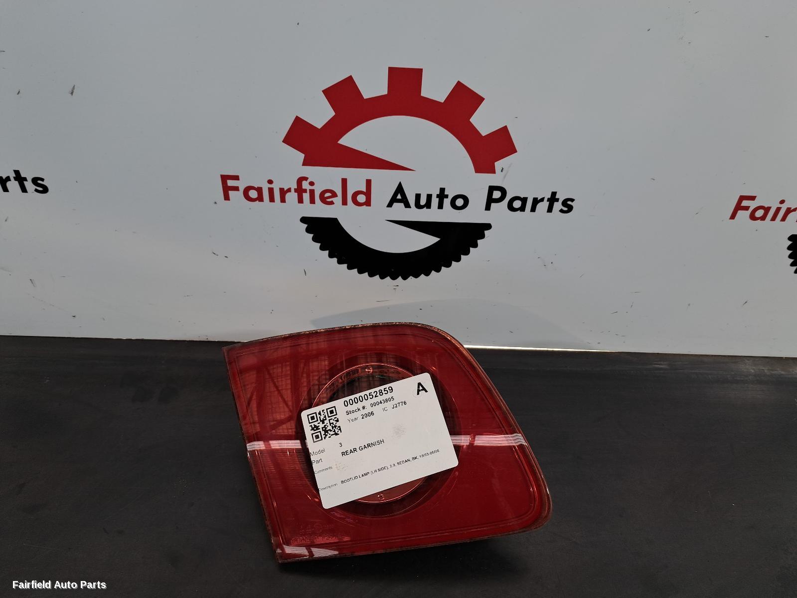2003-2006 Mazda 3 Rear Garnish