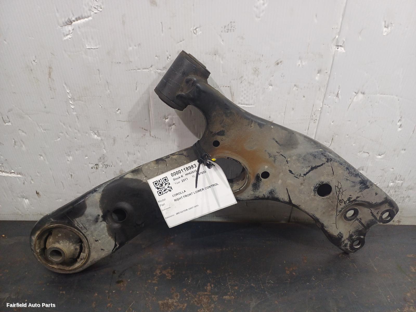 2007-2013 Toyota Corolla Right Front Lower Control Arm