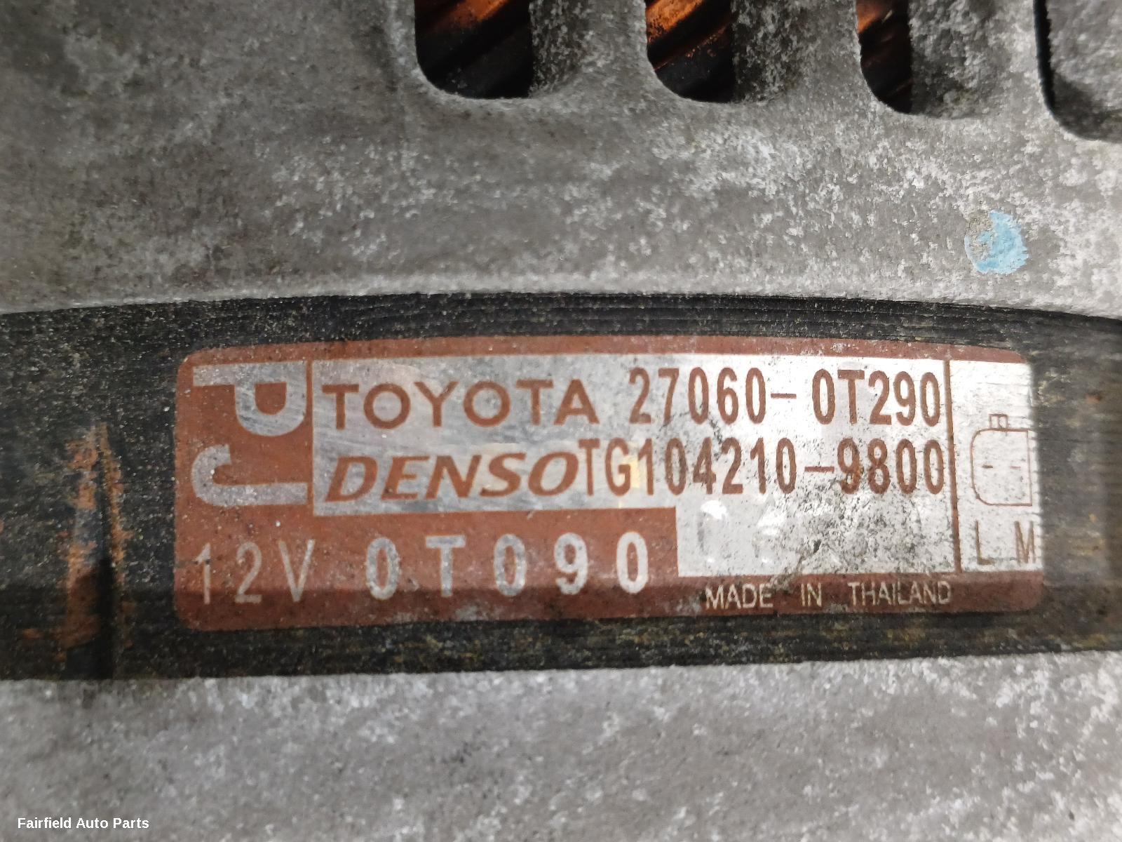 2013-2016 Toyota Corolla Alternator