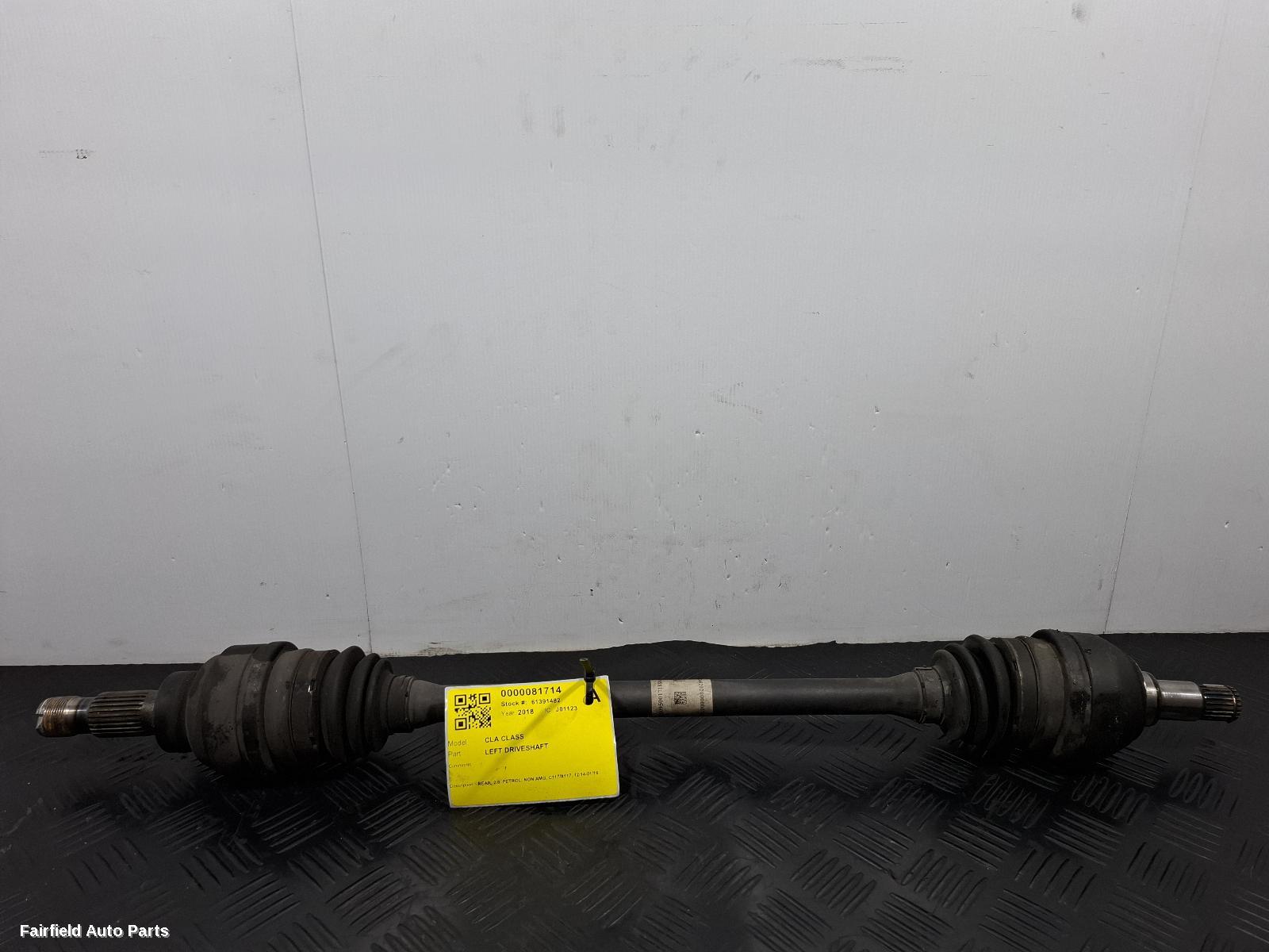 2014-2019 Mercedes Cla Class Left Driveshaft