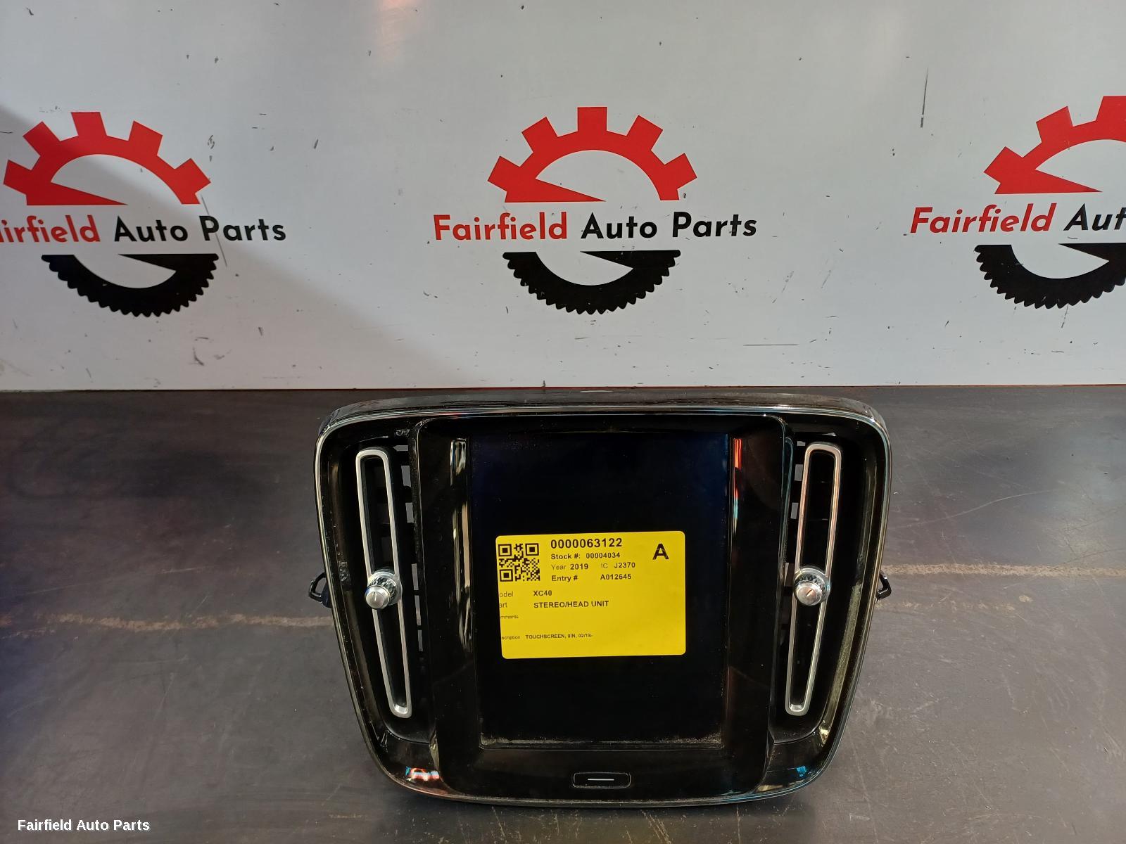 2018-2025 Volvo Xc40 Radio Cd Dvd Sat Tv