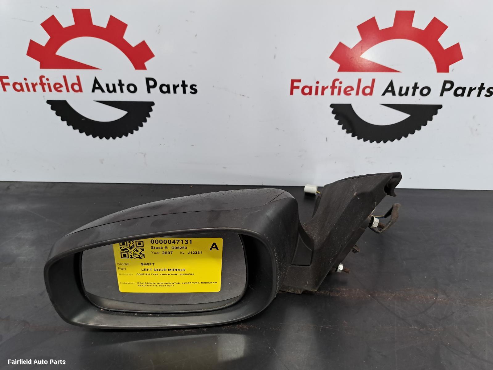 2004-2011 Suzuki Swift Left Door Mirror