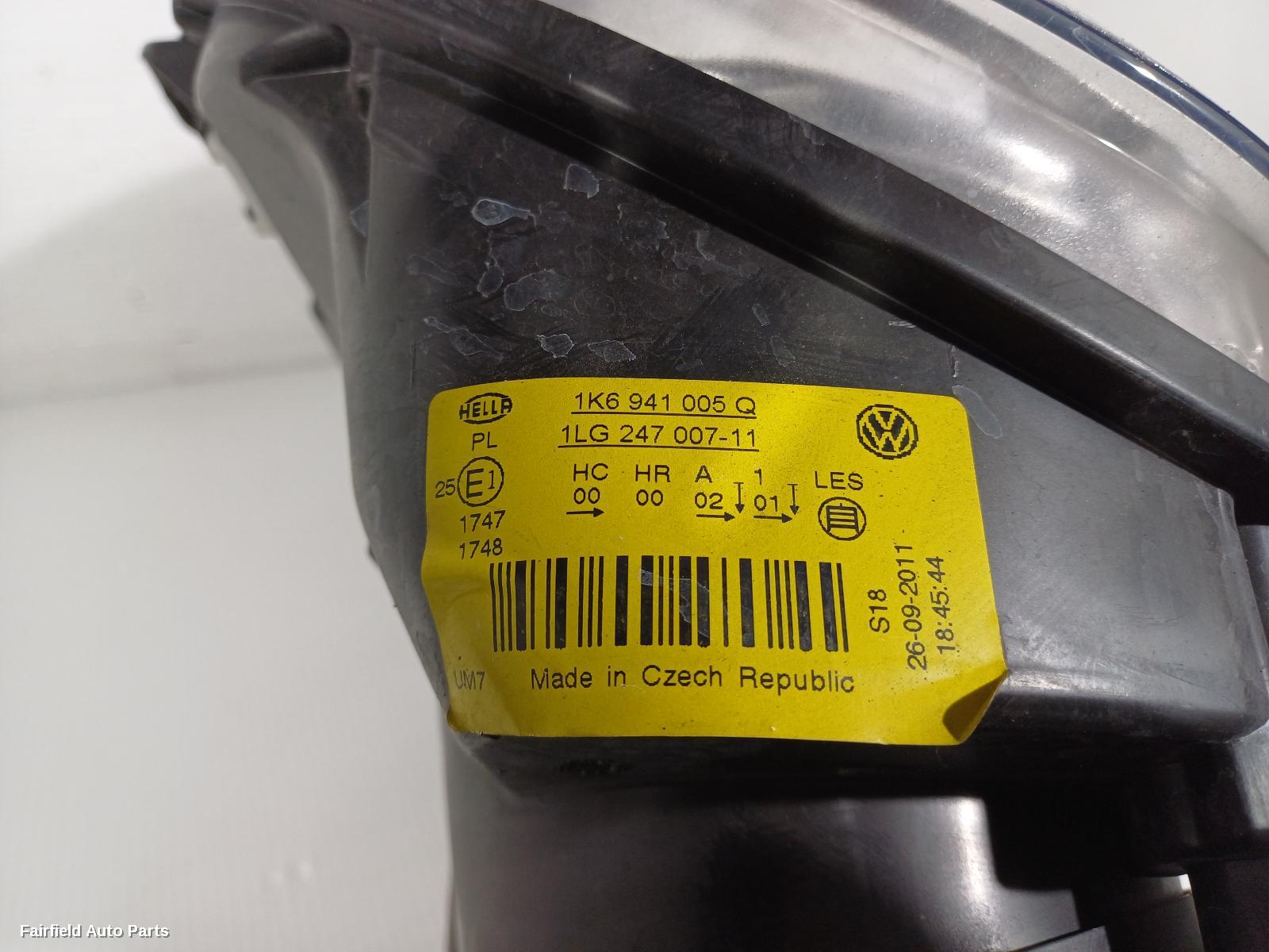 2006-2011 Volkswagen Jetta Left Headlamp