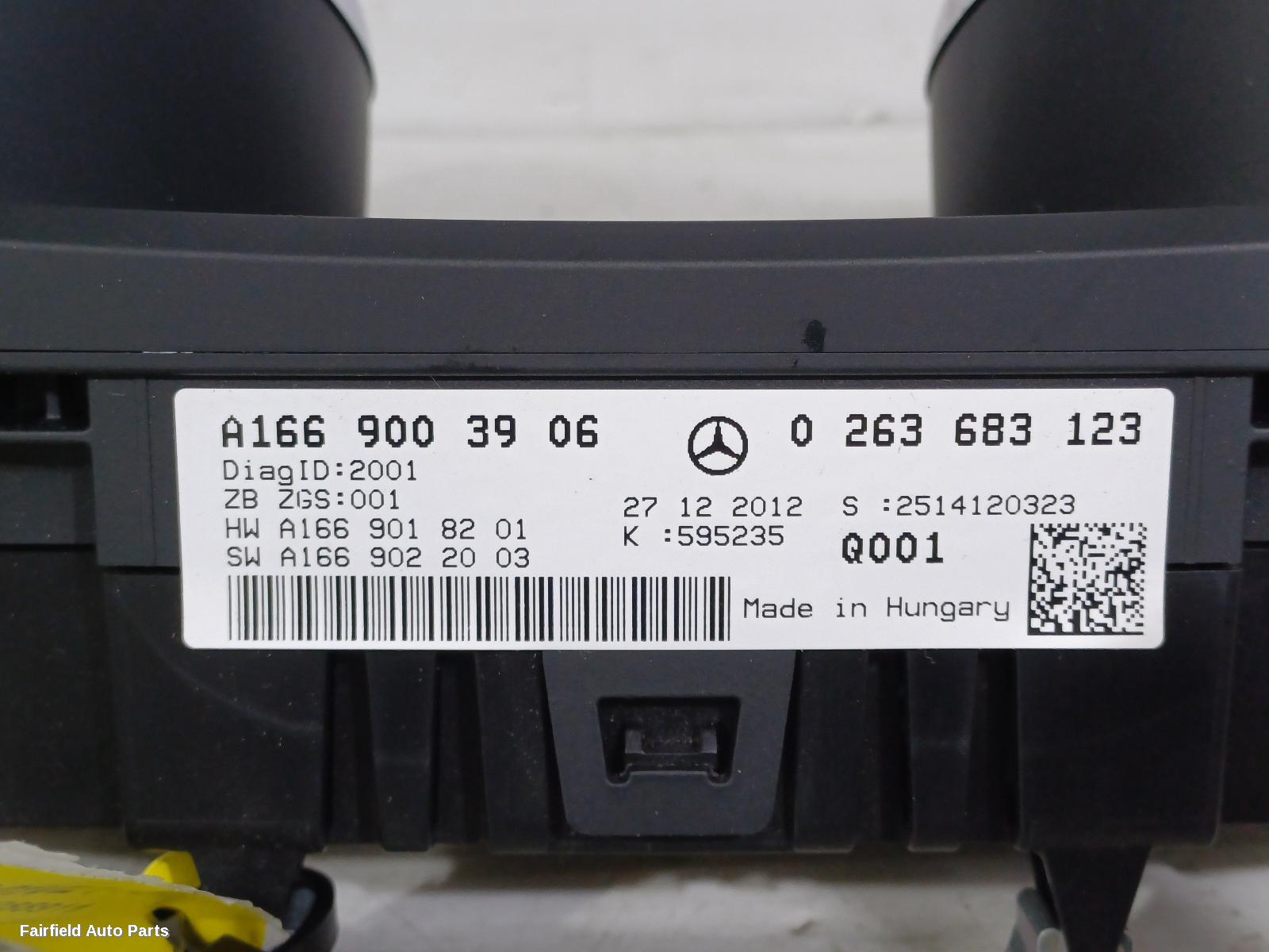 2012-2015 Mercedes Gl Class Instrument Cluster