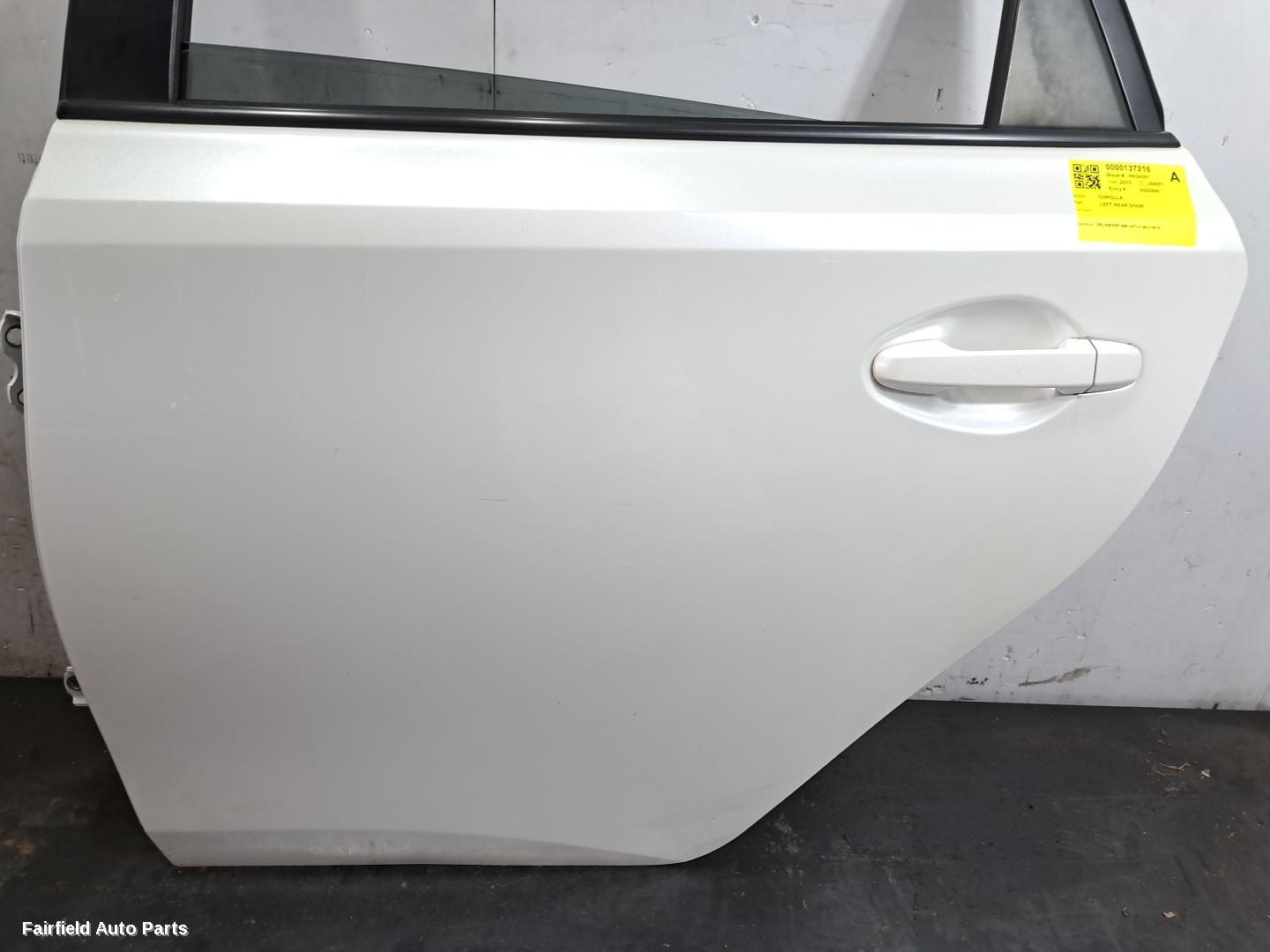2012-2018 Toyota Corolla Left Rear Door Sliding