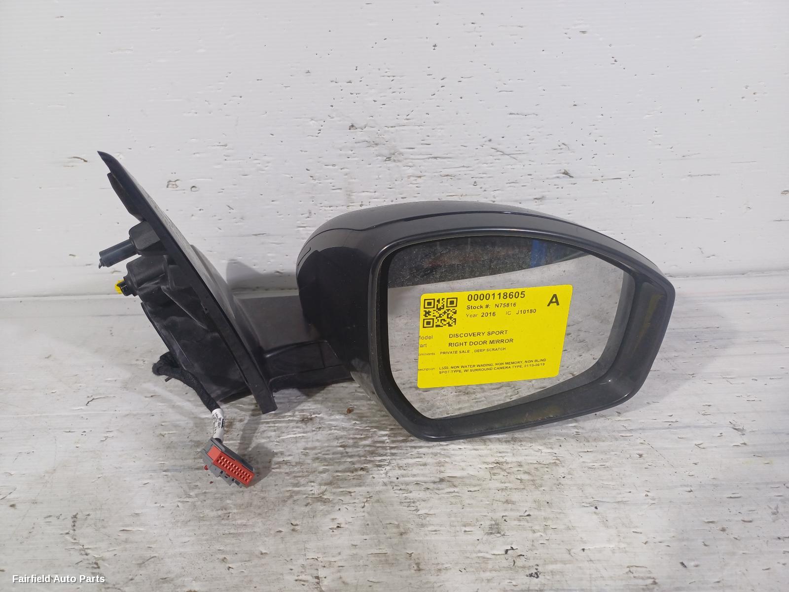 2015-2019 Land Rover Discovery Sport Right Door Mirror