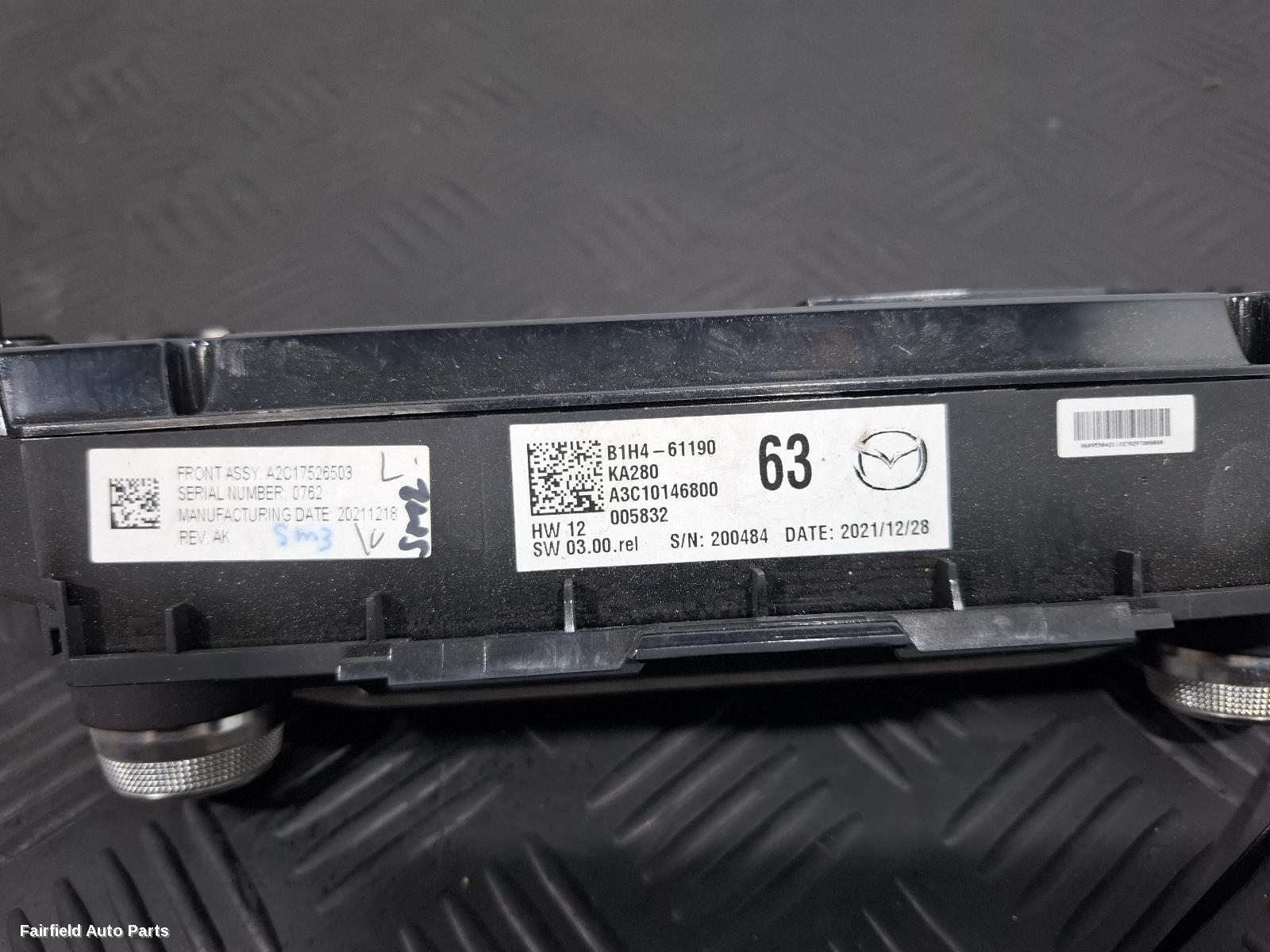 2019-2026 Mazda 3 Heater Ac Controls